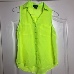 Sheer sleeveless top